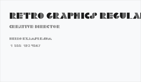 Retro Graphics Regular Business Card