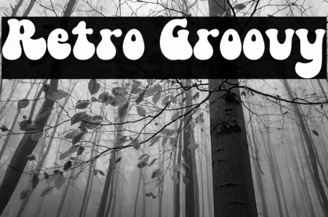 Retro Groovy Font examples