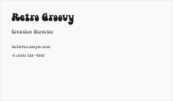 Retro Groovy Business Card