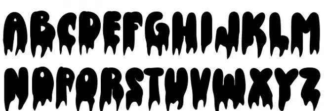 Retro Halloween Font Litere mici
