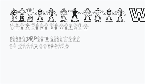 Retro Hasbro WWF Figures Business Card