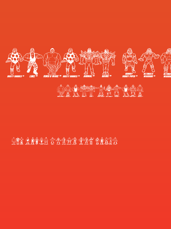 Retro Hasbro WWF Figures Poster