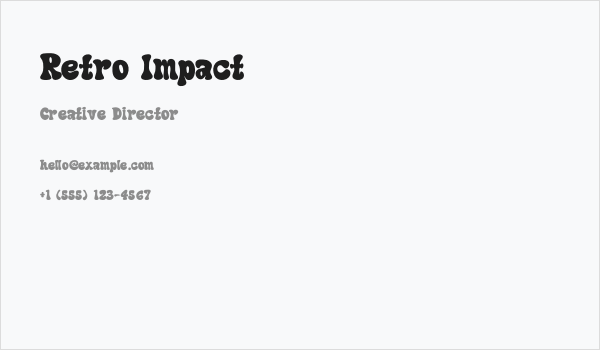 Retro Impact Business Card