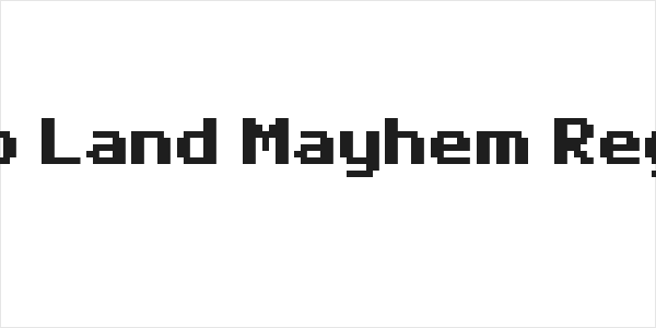Retro Land Mayhem Regular Logo