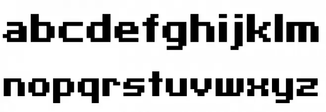 Retro Land Mayhem Regular Schriftart Kleinbuchstaben