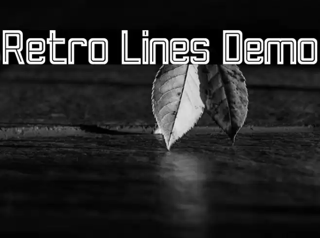 Retro Lines Demo Font examples