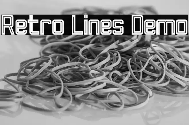 Retro Lines Demo Font examples