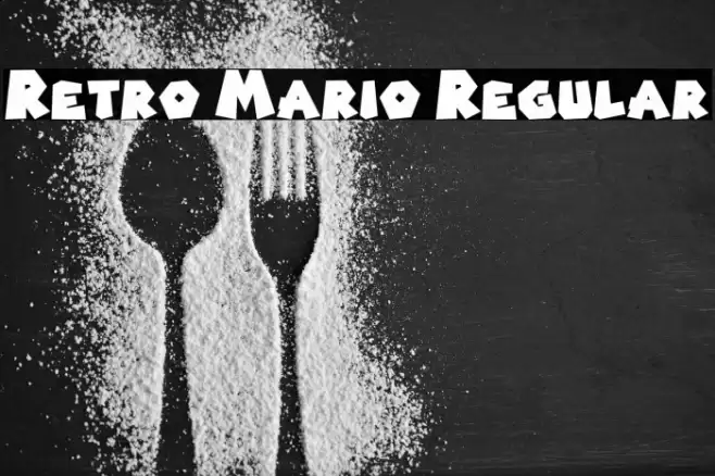 Retro Mario Regular Font examples