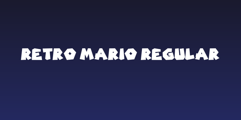 Retro Mario Regular Social Header