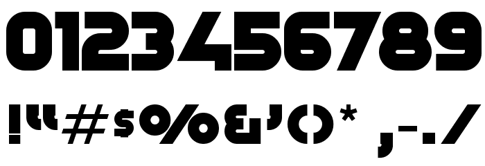 Retro Mono Wide Font OTHER CHARS