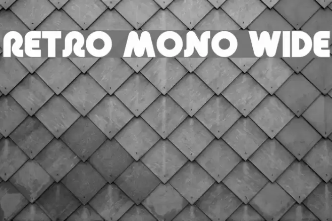 Retro Mono Wide Font examples