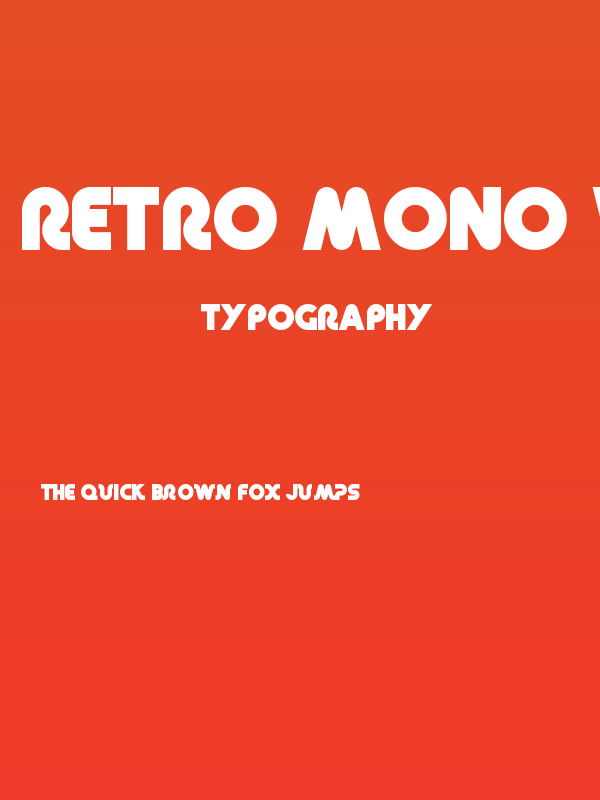 Retro Mono Wide Poster