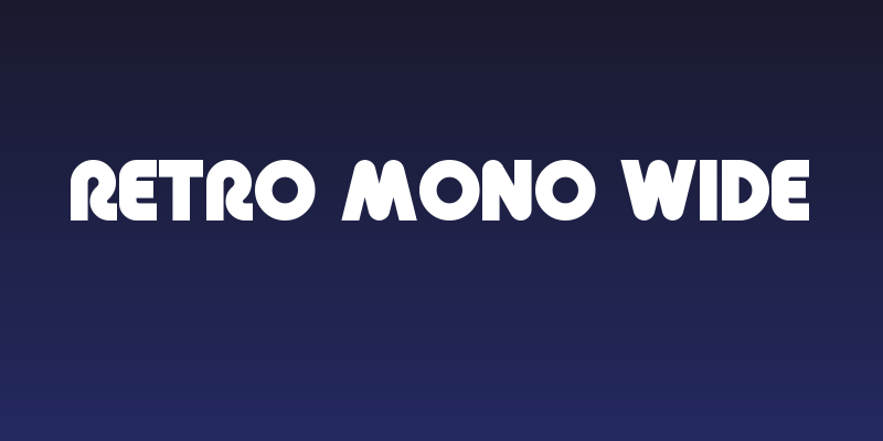 Retro Mono Wide Social Header