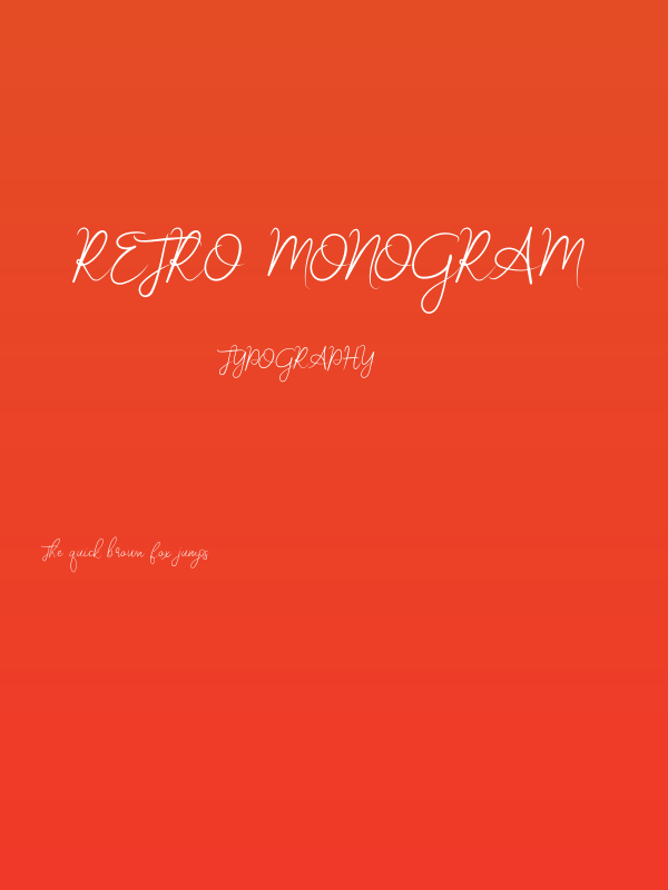 Retro Monogram Poster