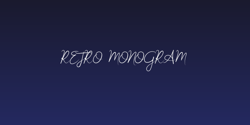 Retro Monogram Social Header