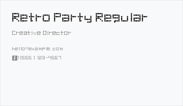 Retro Party Regular Business Card