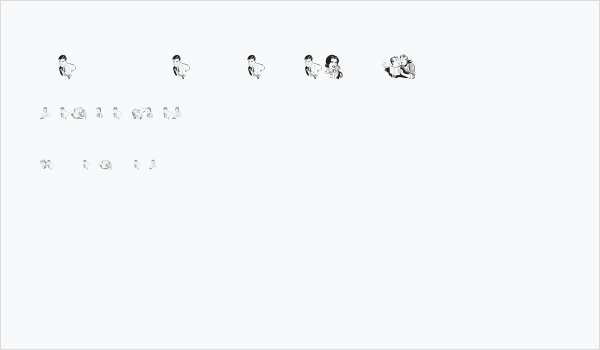 Retro People Regular Business Card