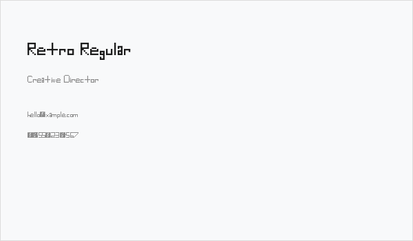 Retro Regular Business Card