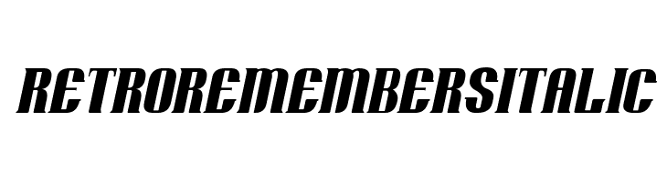 Retro Remembers Italic  font caratteri gratis