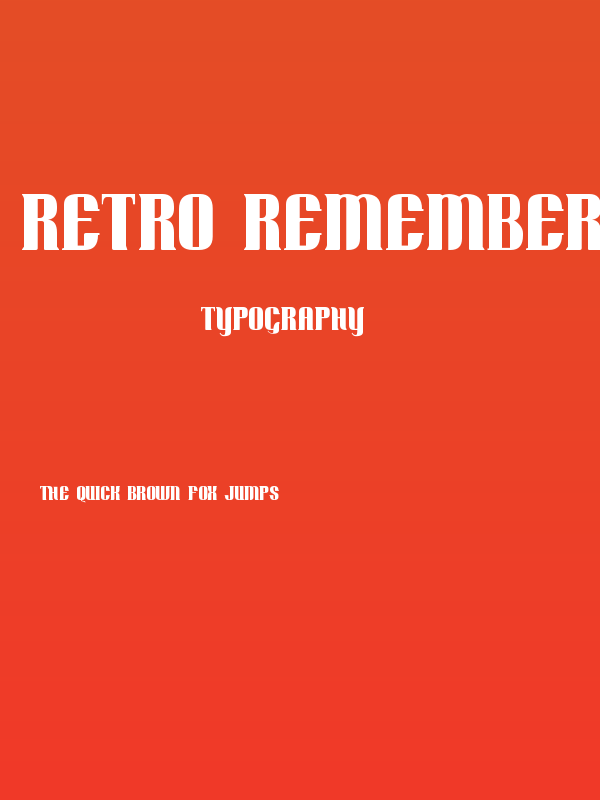 Retro Remembers Poster