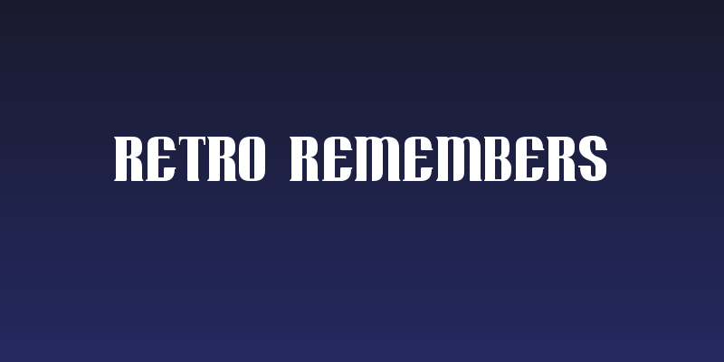 Retro Remembers Social Header