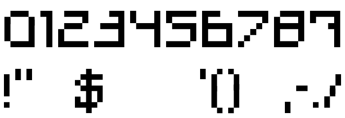 Retro Rescued Font OTHER CHARS