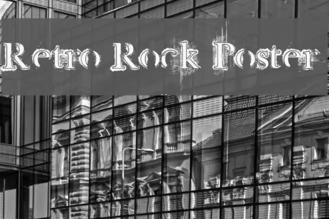 Retro Rock Poster Schriftart examples