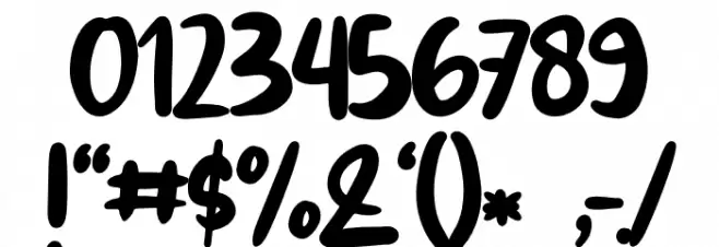 Retro Shuffle Font OTHER CHARS