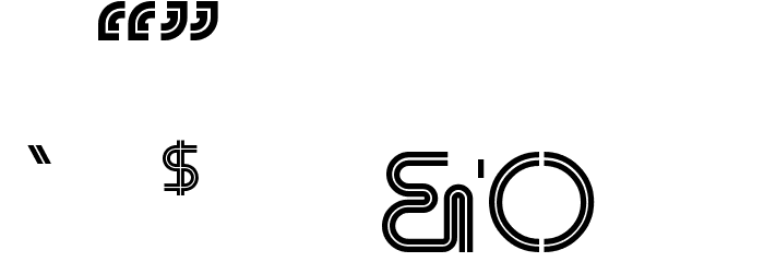 Retro Stereo Thin Alternate フォント その他の文字