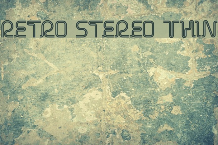 Retro Stereo Thin Font examples
