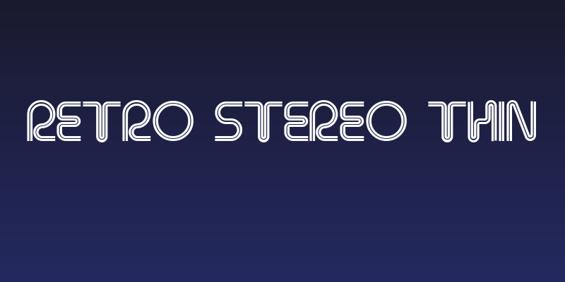 Retro Stereo Thin Social Header