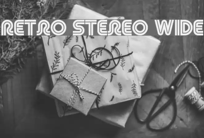 Retro Stereo Wide Font examples