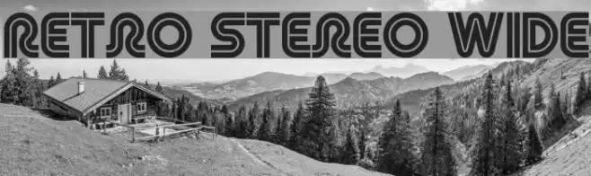 Retro Stereo Wide Font examples