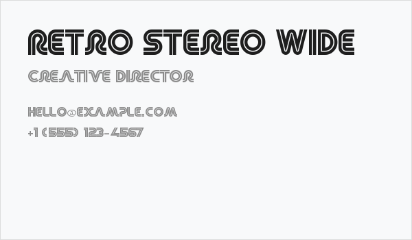 Retro Stereo Wide Business Card