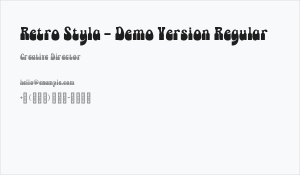 Retro Styla - Demo Version Regular Business Card