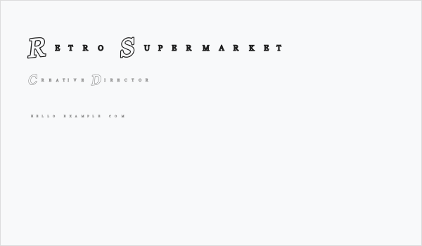 Retro-Supermarket Business Card