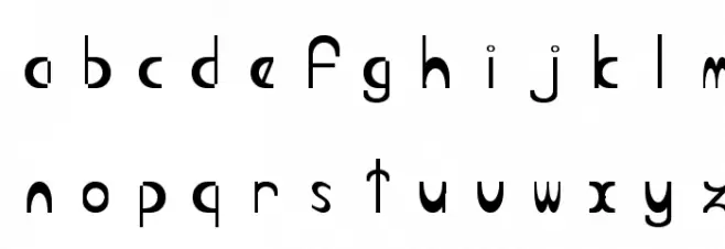 Retro-Terrestial Schriftart Kleinbuchstaben