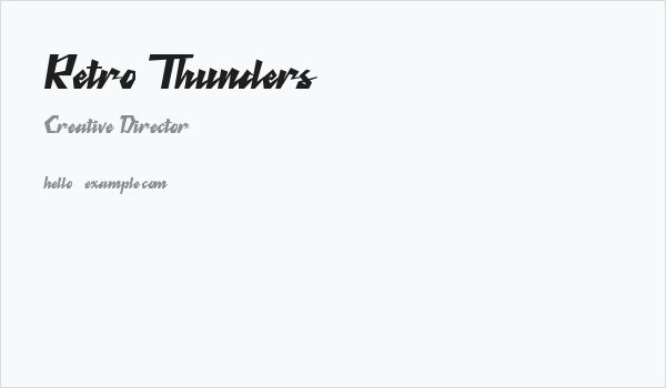 Retro Thunders Business Card