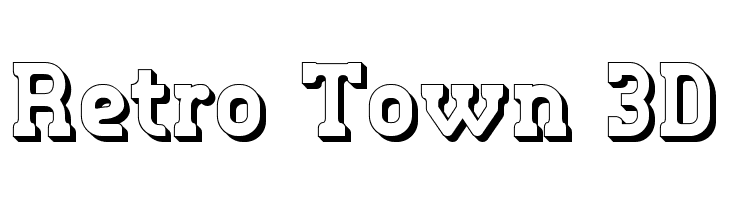 Retro Town 3D Font