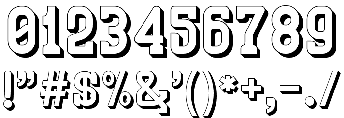 Retro Town 3D Font OTHER CHARS