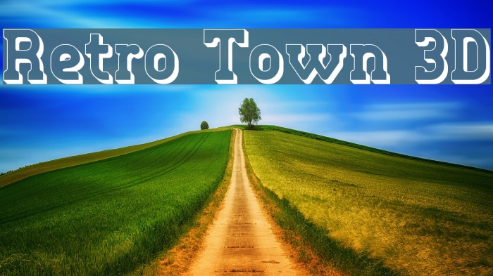 Retro Town 3D Font examples