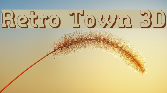 Retro Town 3D Font examples
