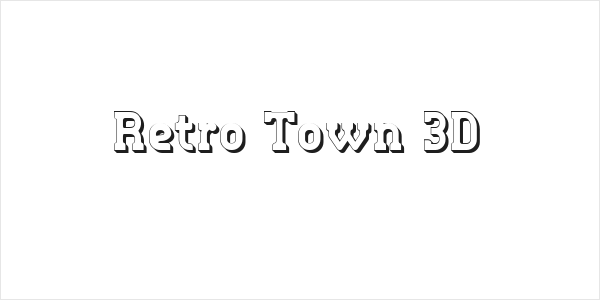 Retro Town 3D Logo