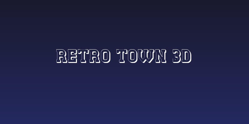 Retro Town 3D Social Header