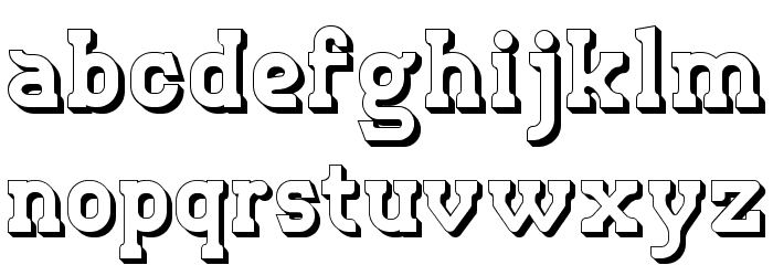 Retro Town 3D Font LOWERCASE