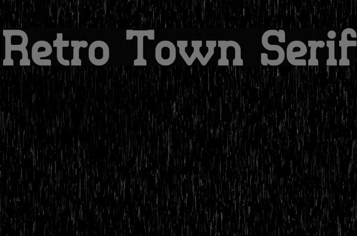 Retro Town Serif Font examples