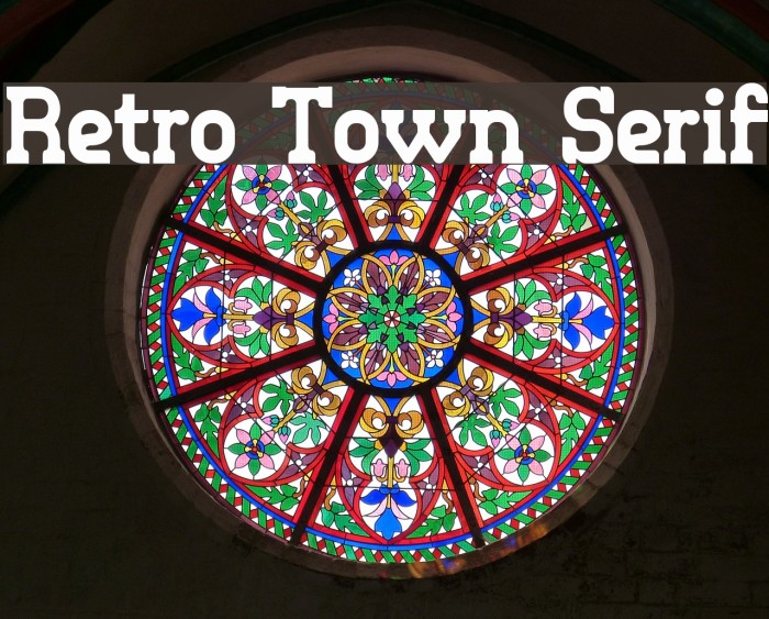Retro Town Serif Font examples