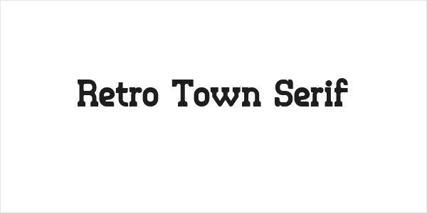 Retro Town Serif Logo
