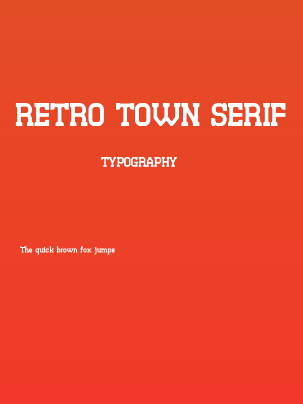 Retro Town Serif Poster