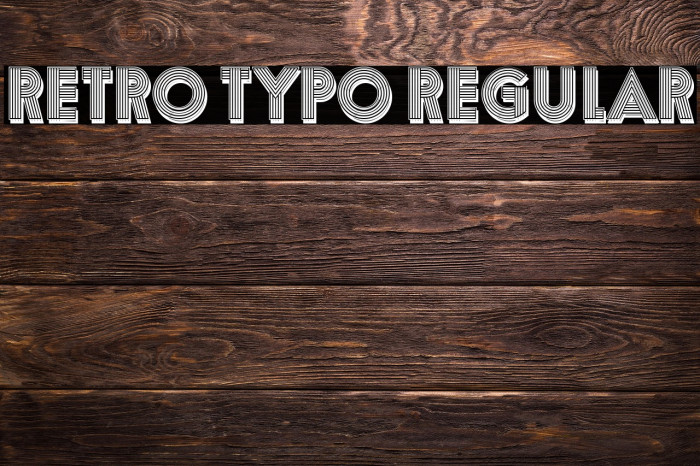 Retro Typo Regular Example 3